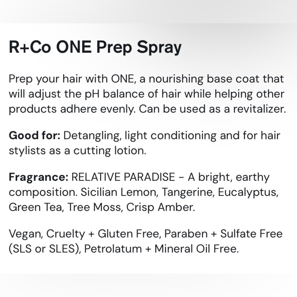 NEW R+Co ONE Prep Spray - Mini - Picture 4 of 5
